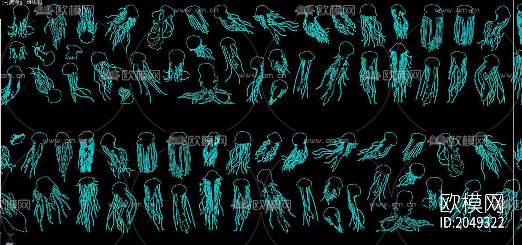 水母cad图库下载（渲染图4）