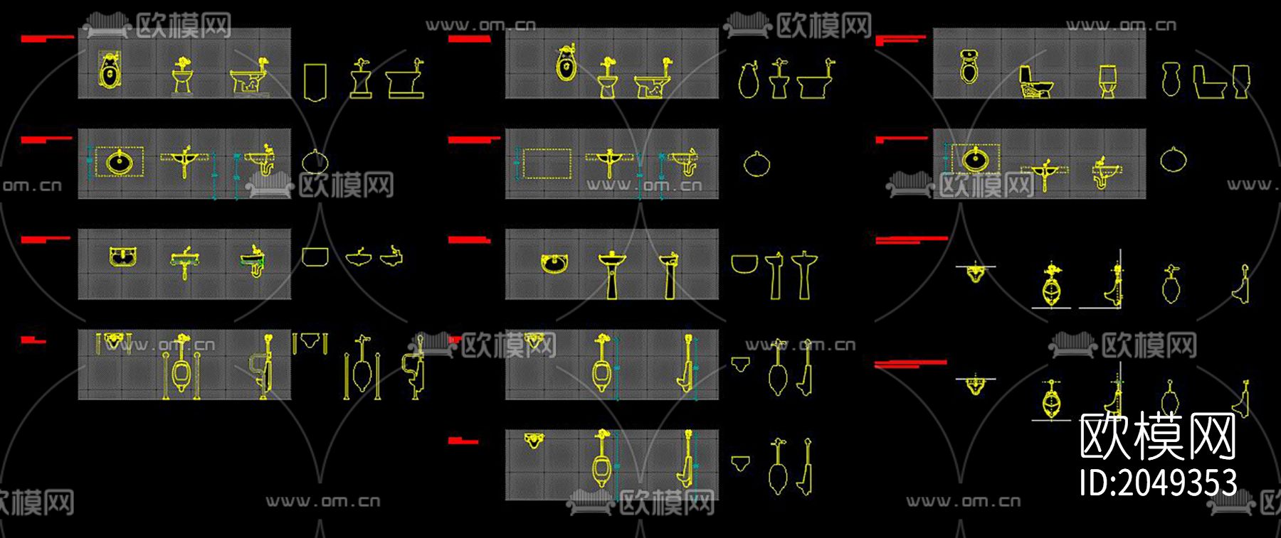 卫生间cad施工图下载（渲染图7）