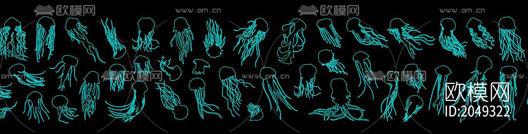 水母cad图库下载（渲染图2）