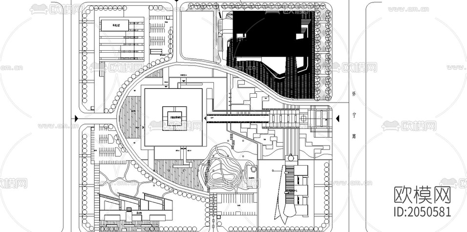建筑cad施工圖下載(渲染圖1)