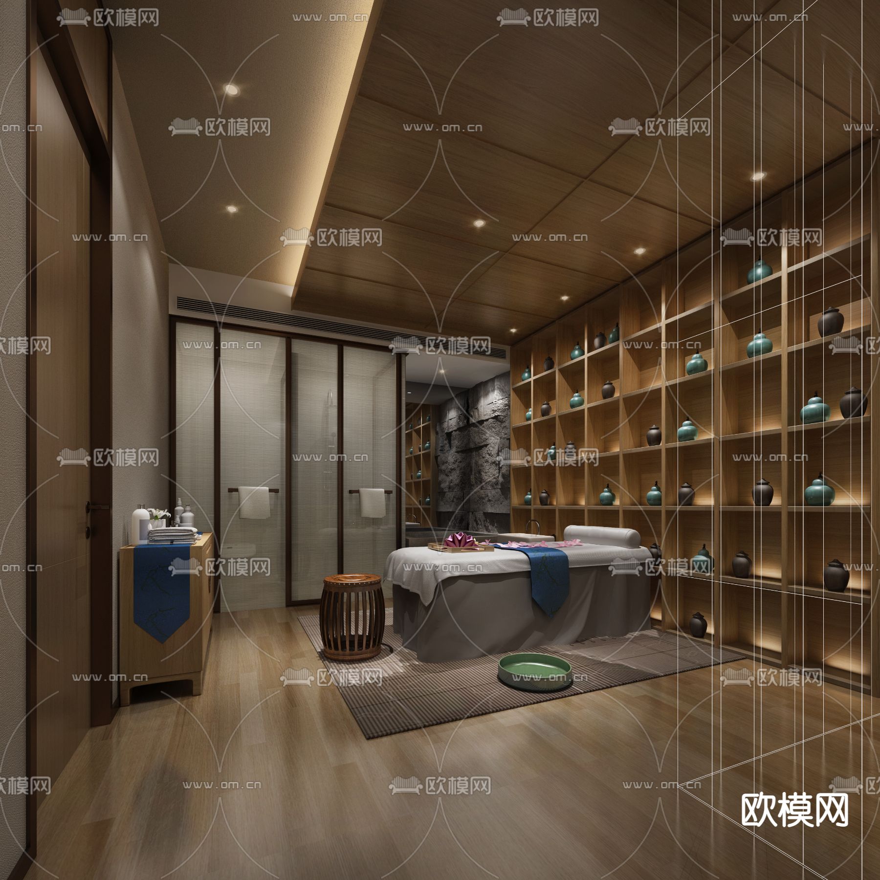 现代酒店spa按摩免费3d模型