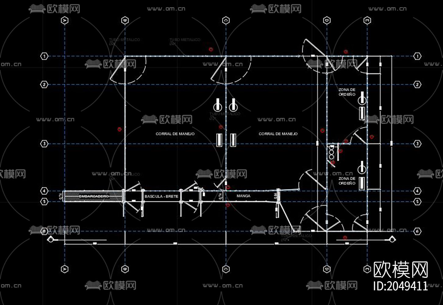 围栏cad图库下载（渲染图1）