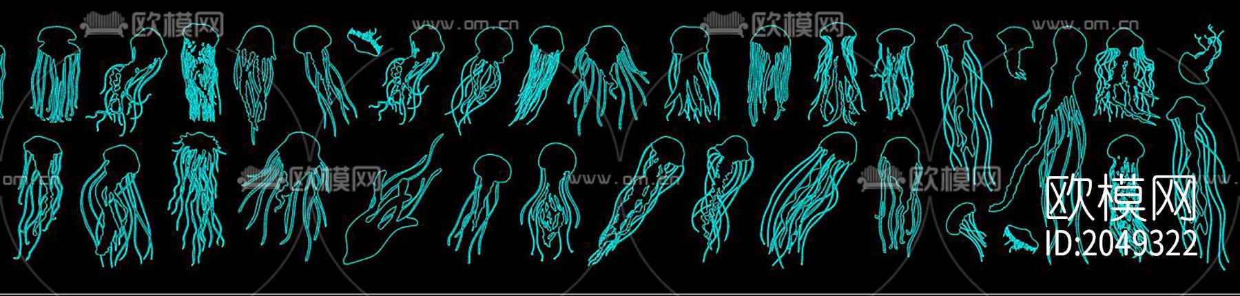 水母cad图库下载（渲染图3）