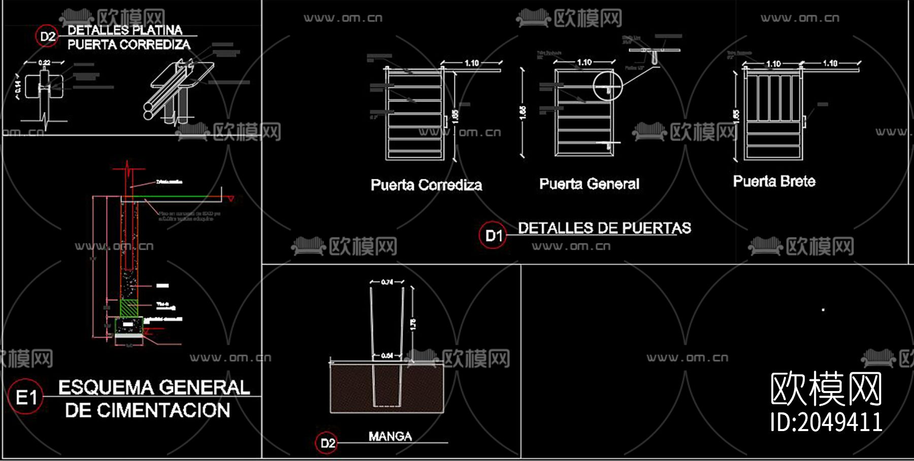 围栏cad图库下载（渲染图2）