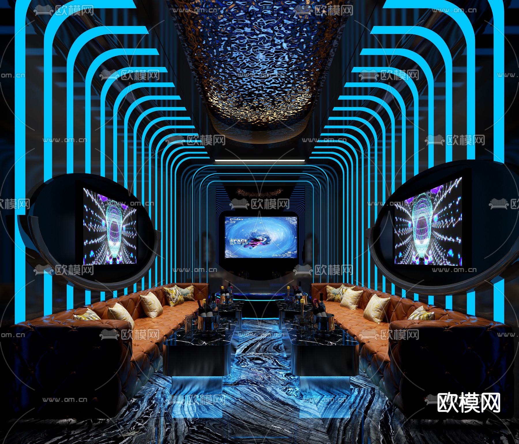 现代KTV包间免费3d模型下载_ID11895120_3dmax免费模型-欧模网