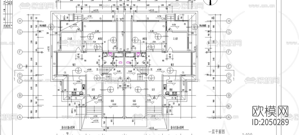 建筑cad施工圖下載(渲染圖4)