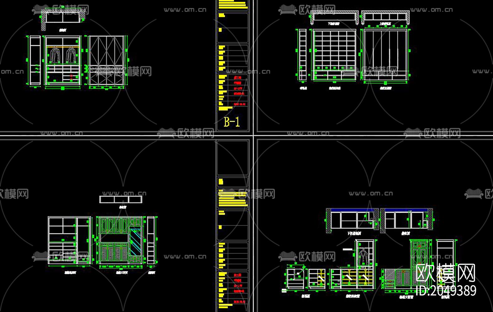 多种柜体cad图库下载（渲染图6）