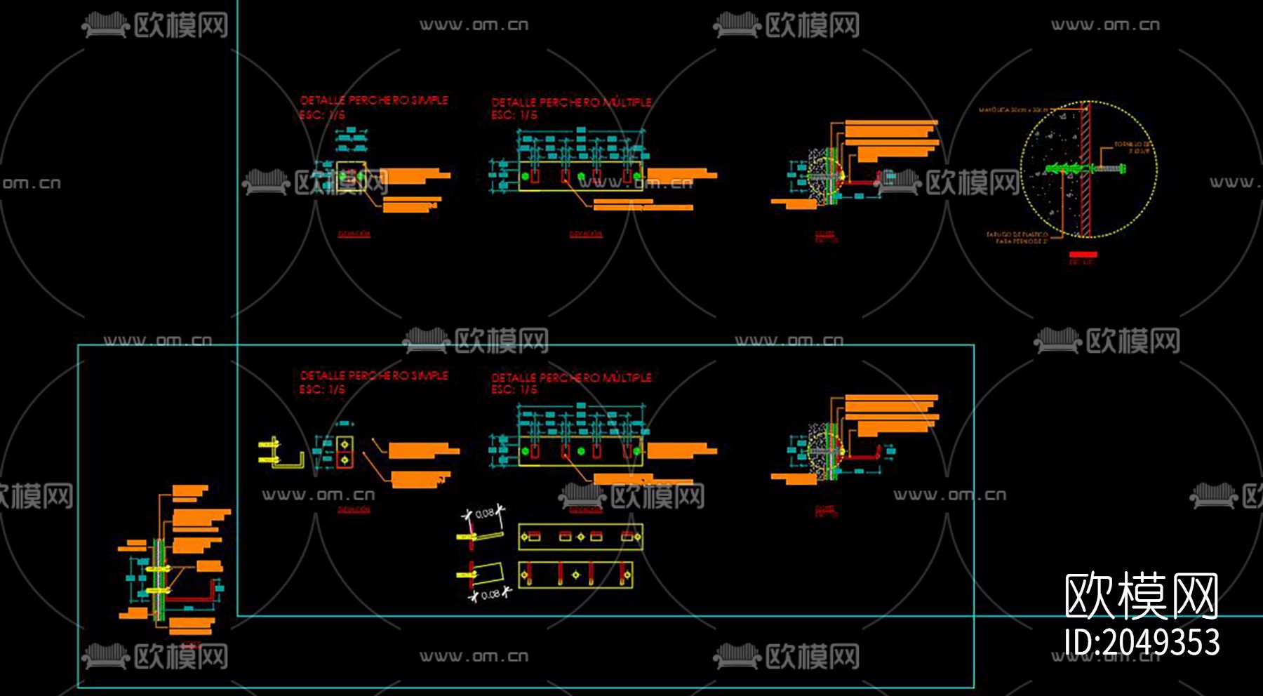 卫生间cad施工图下载（渲染图4）