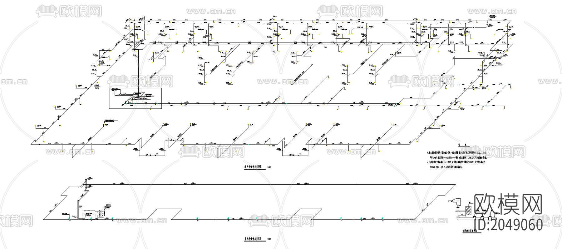 消防系统cad施工图下载