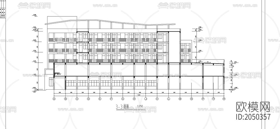 建筑cad施工圖下載(渲染圖1)