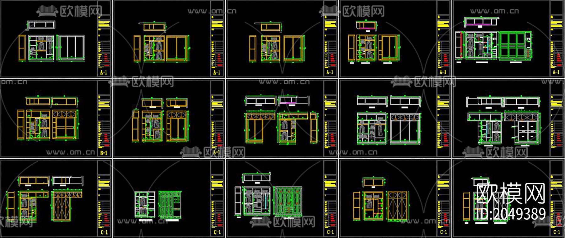多种柜体cad图库下载（渲染图9）