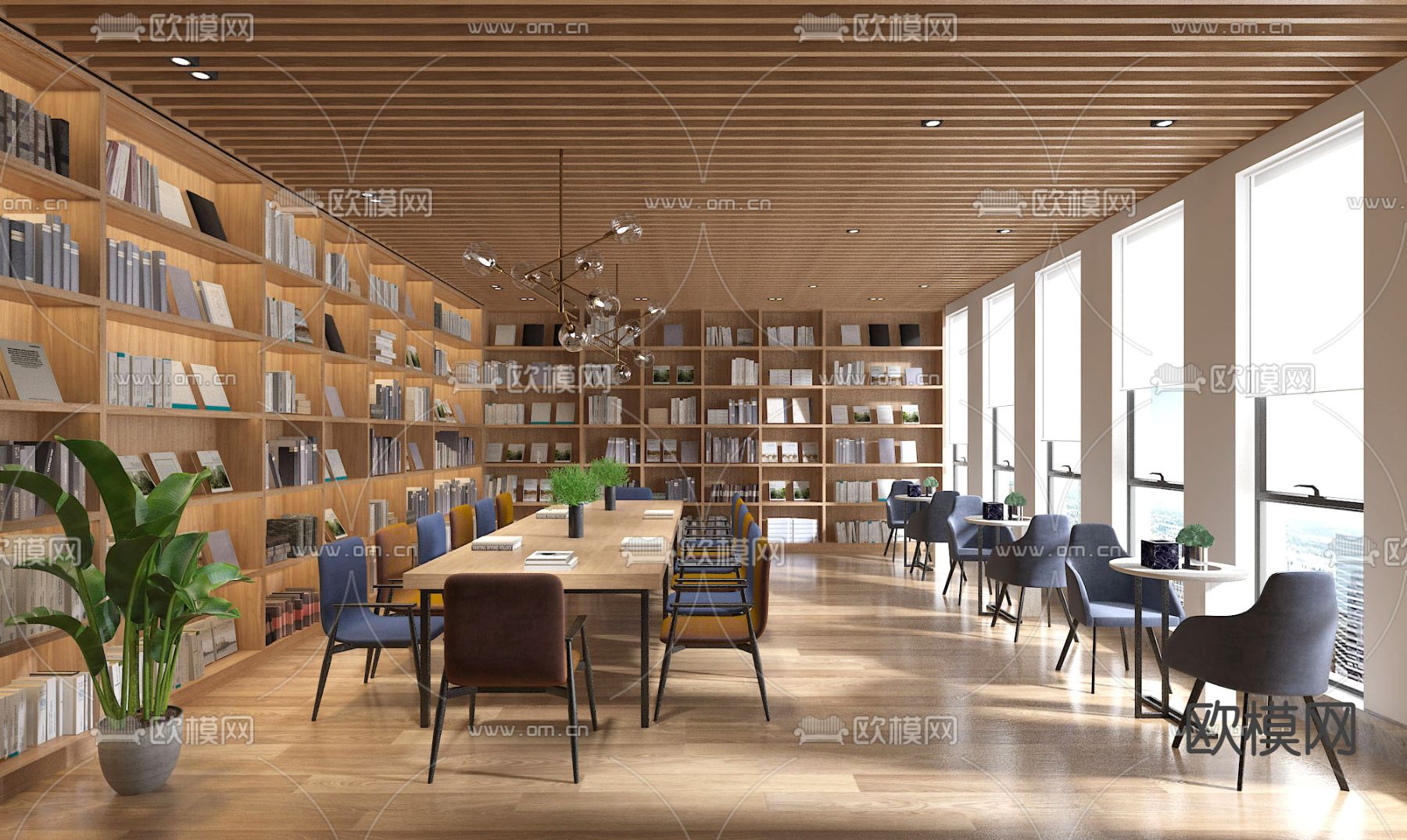 现代办公室免费3d模型下载