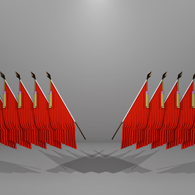 党旗免费3d模型