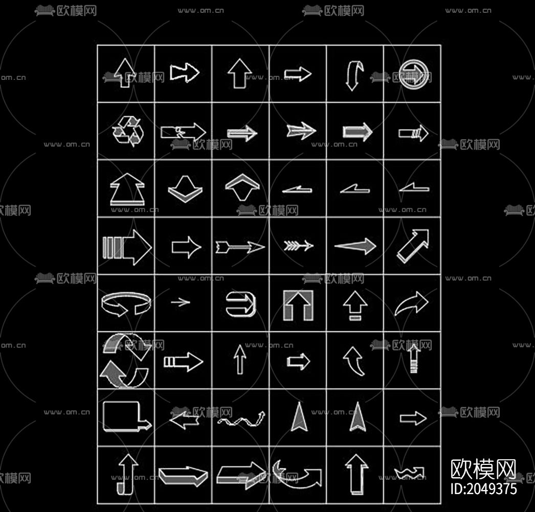 箭头cad图库下载（渲染图4）
