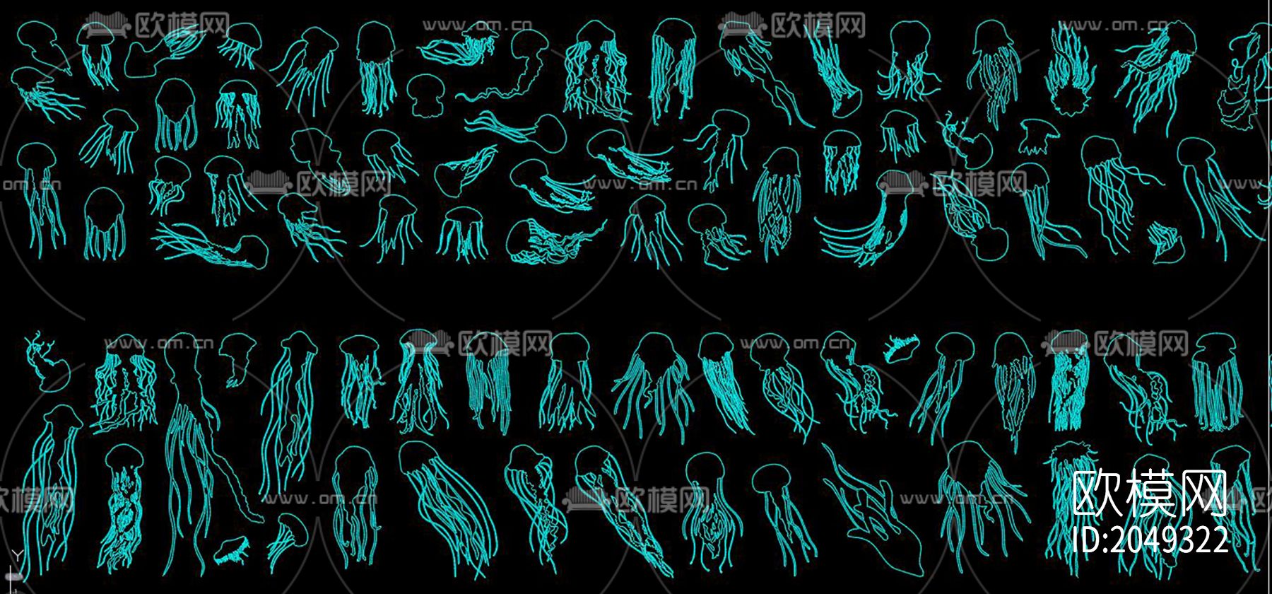 水母cad图库下载（渲染图5）