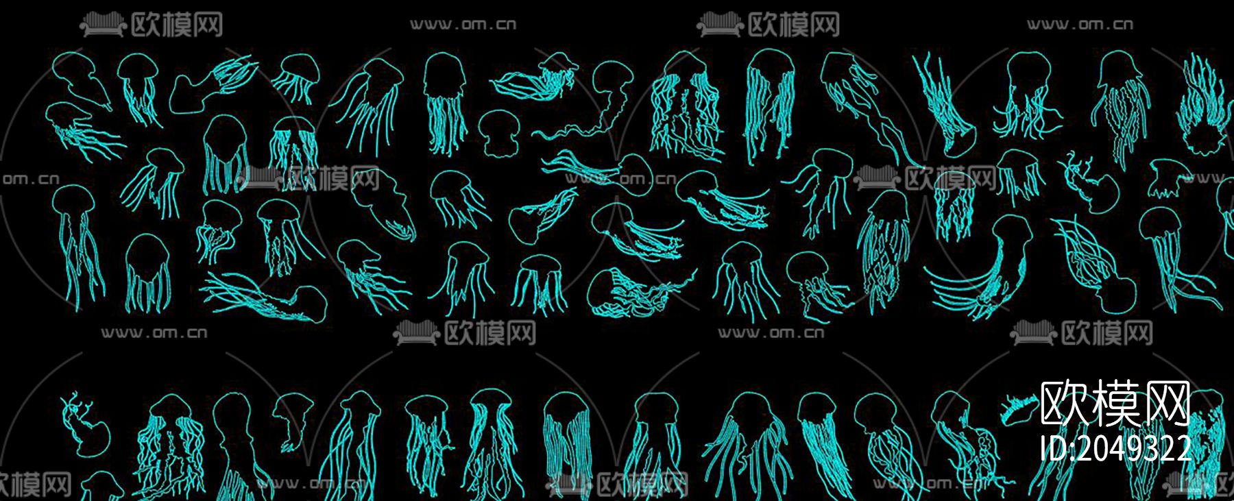 水母cad图库下载（渲染图1）