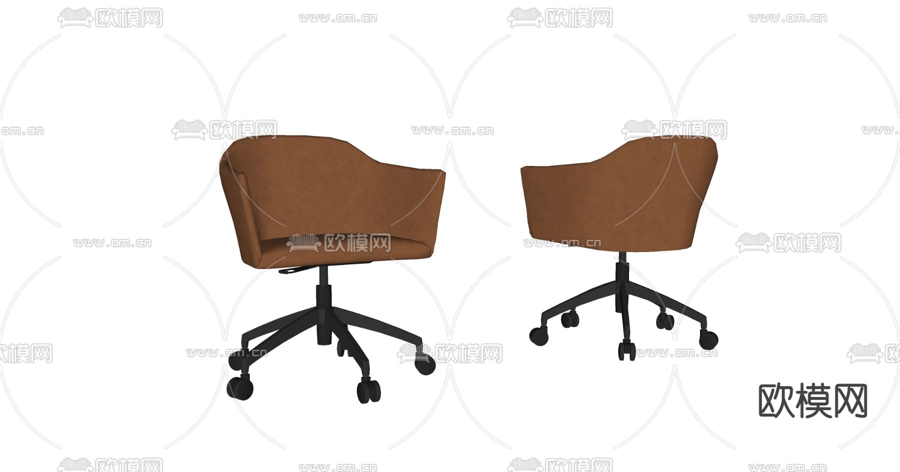 现代办公椅su模型下载（渲染图2）