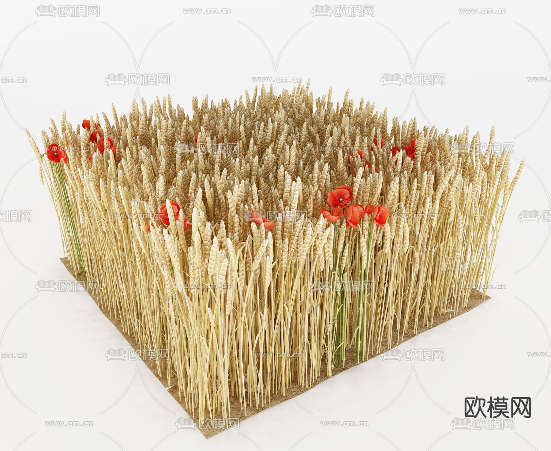 现代稻草免费3d模型下载