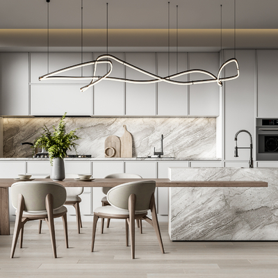 现代餐厅su模型