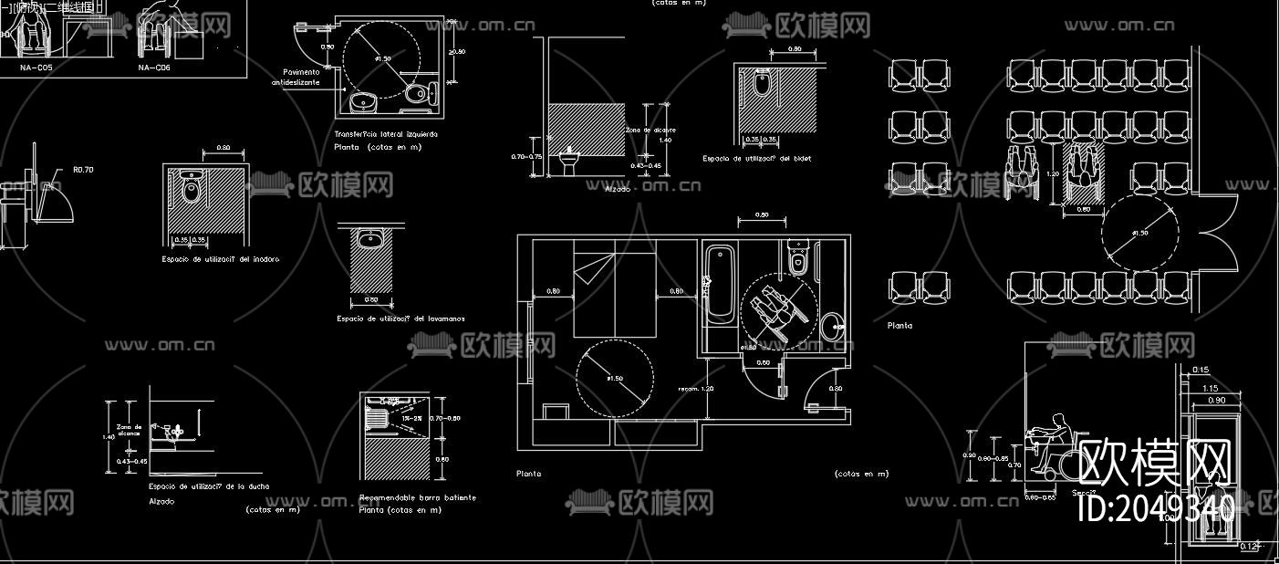 残障人士cad图库下载（渲染图3）