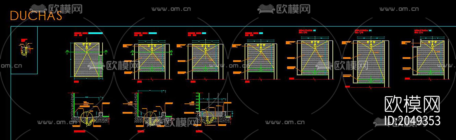 卫生间cad施工图下载（渲染图9）