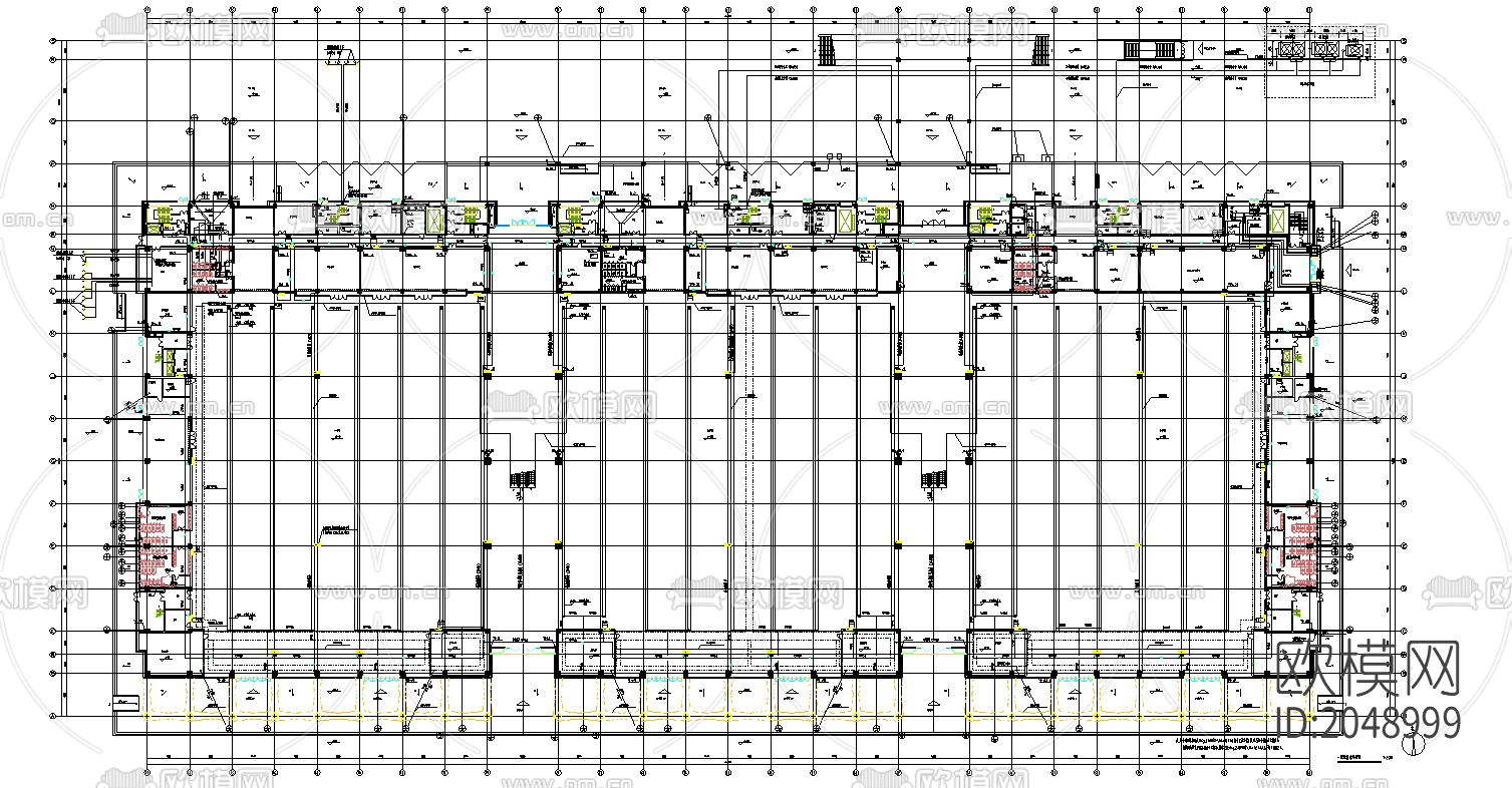 地上排水和消防cad施工图下载（渲染图2）