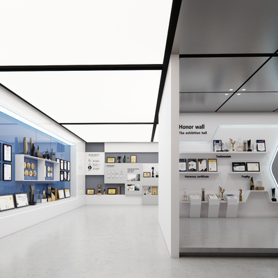  现代展厅su模型 