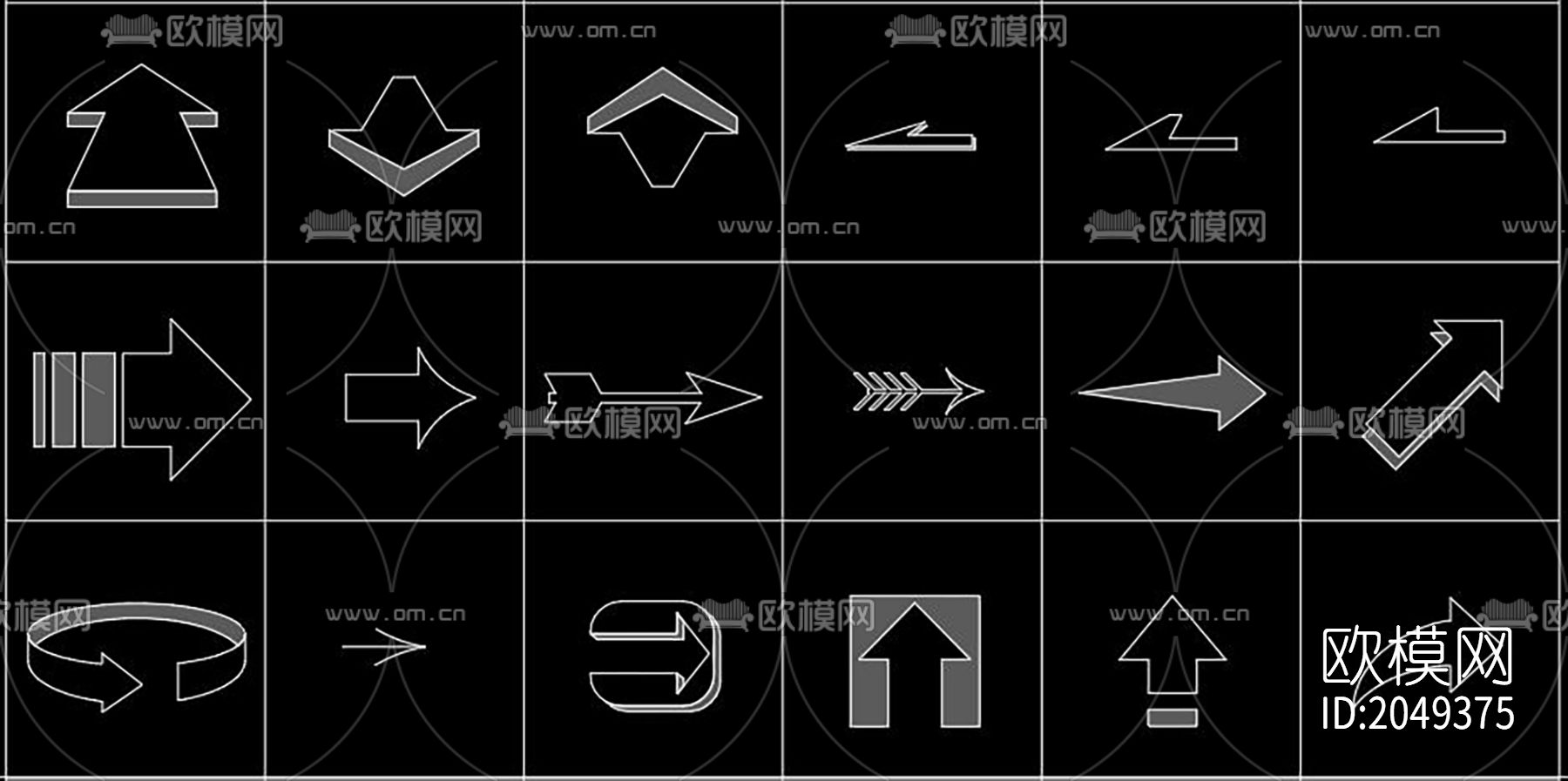 箭头cad图库下载（渲染图3）