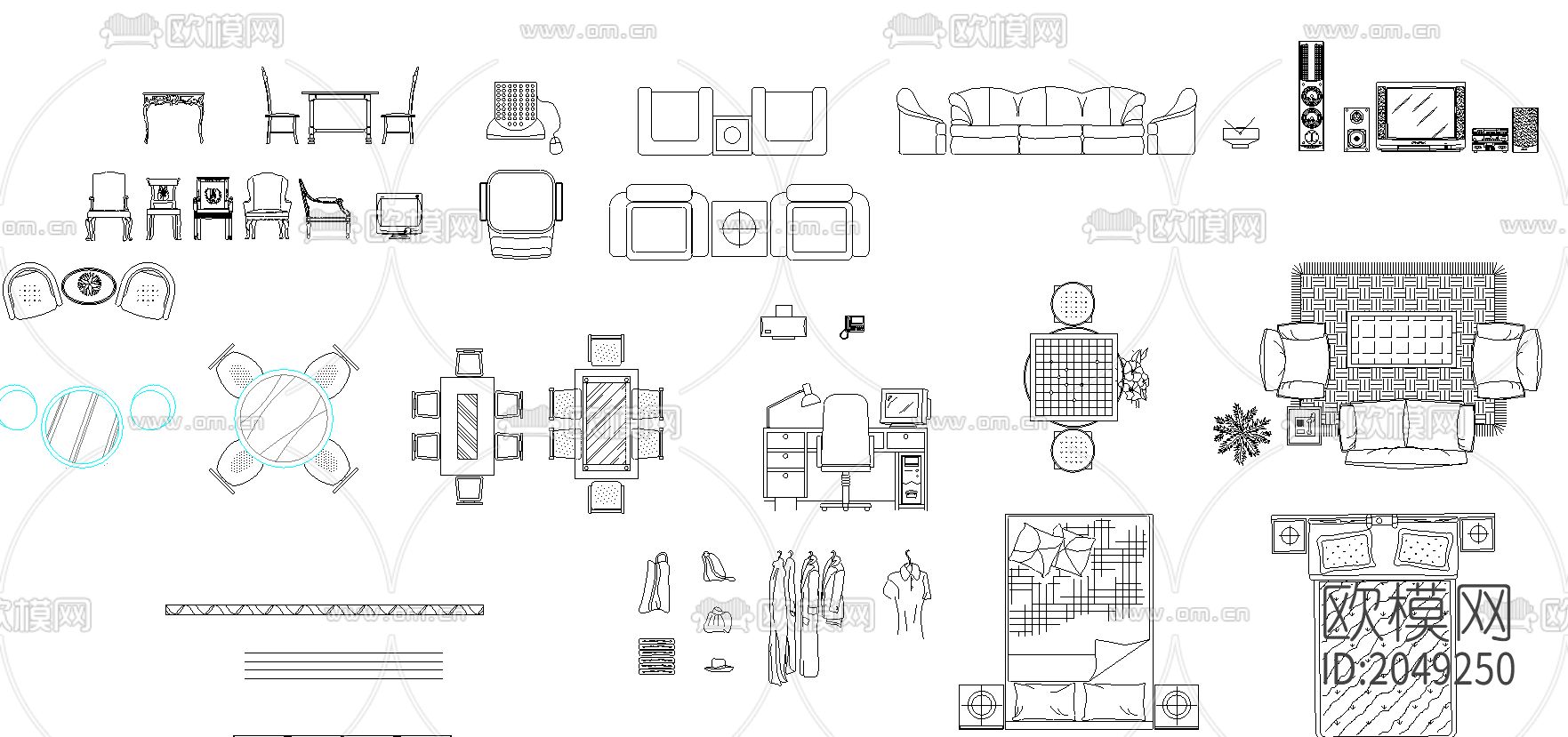 室内装饰cad图库下载（渲染图1）