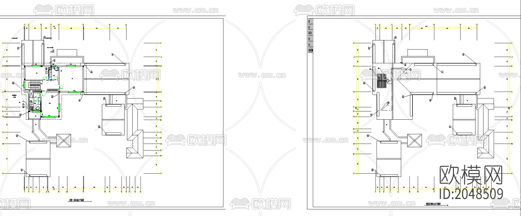 中国古典别墅cad施工图下载（渲染图5）