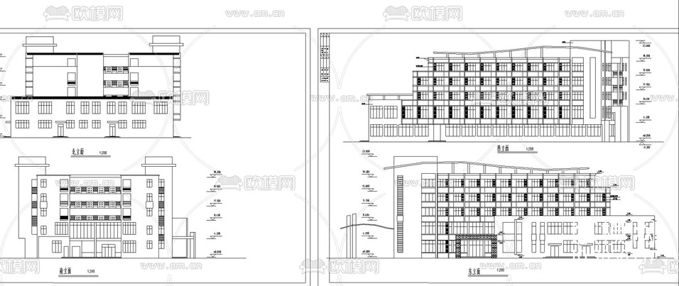 建筑cad施工圖下載(渲染圖2)