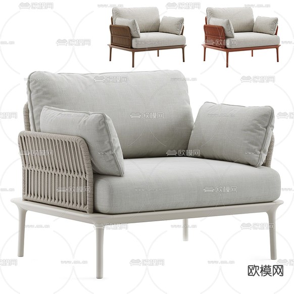 現(xiàn)代布藝戶外沙發(fā)3d模型下載