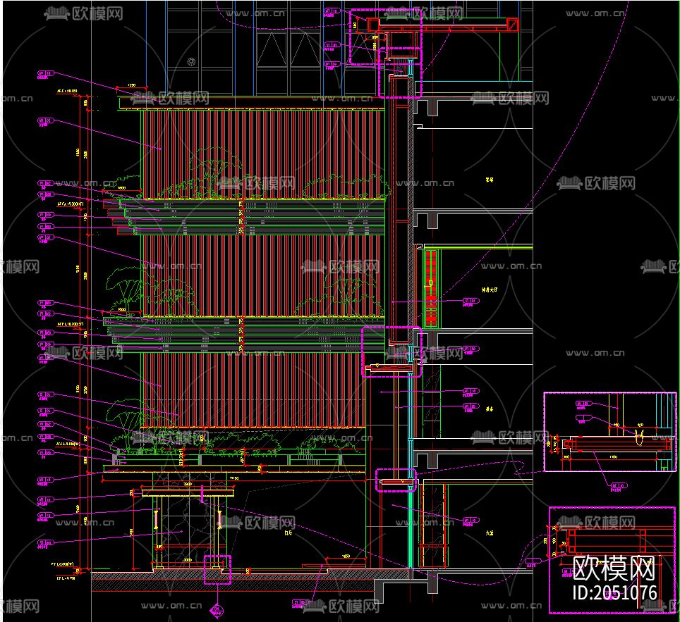 店面店招门头广告位设cad施工图下载（渲染图4）