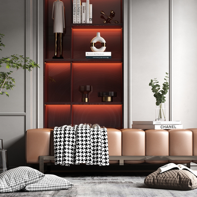  现代脚踏沙发凳su模型 