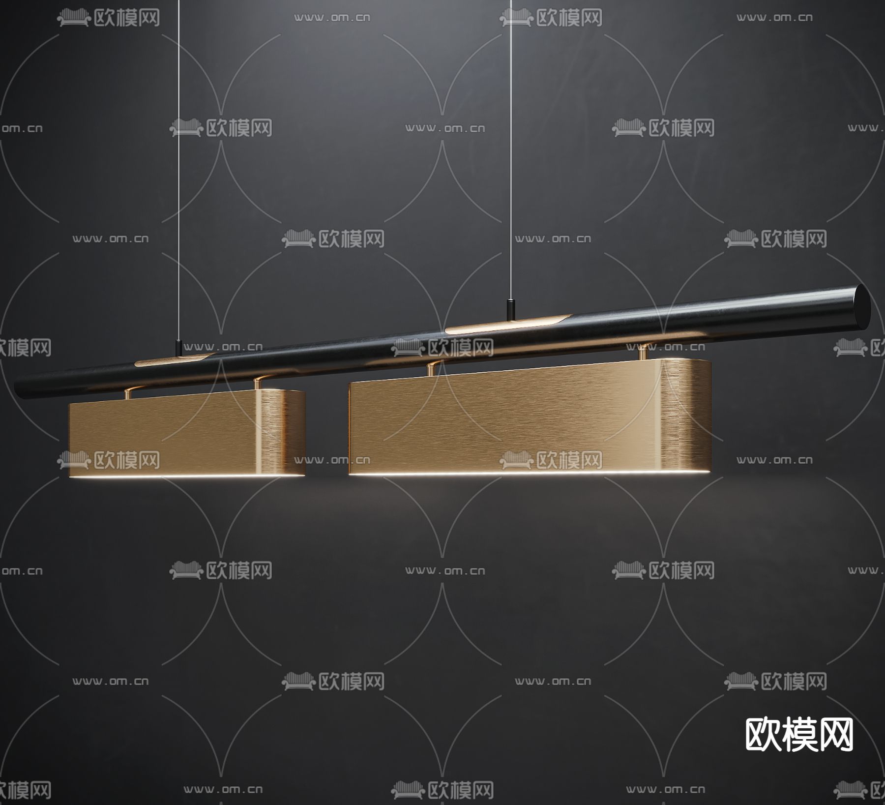 现代轻奢吊灯3d模型