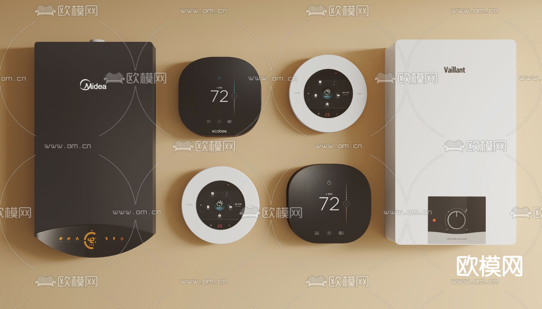 现代热水器3d模型