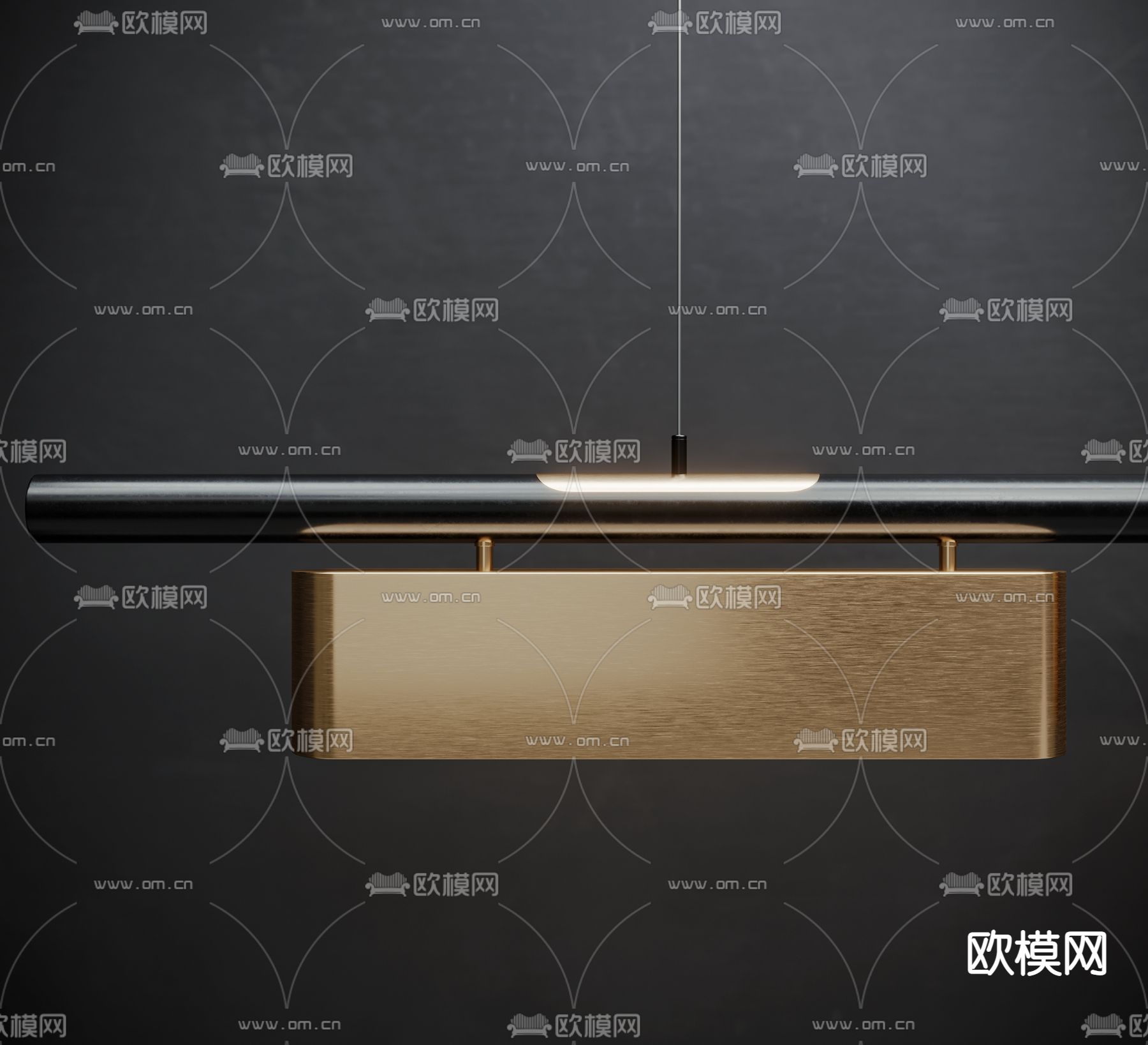 现代轻奢吊灯3d模型