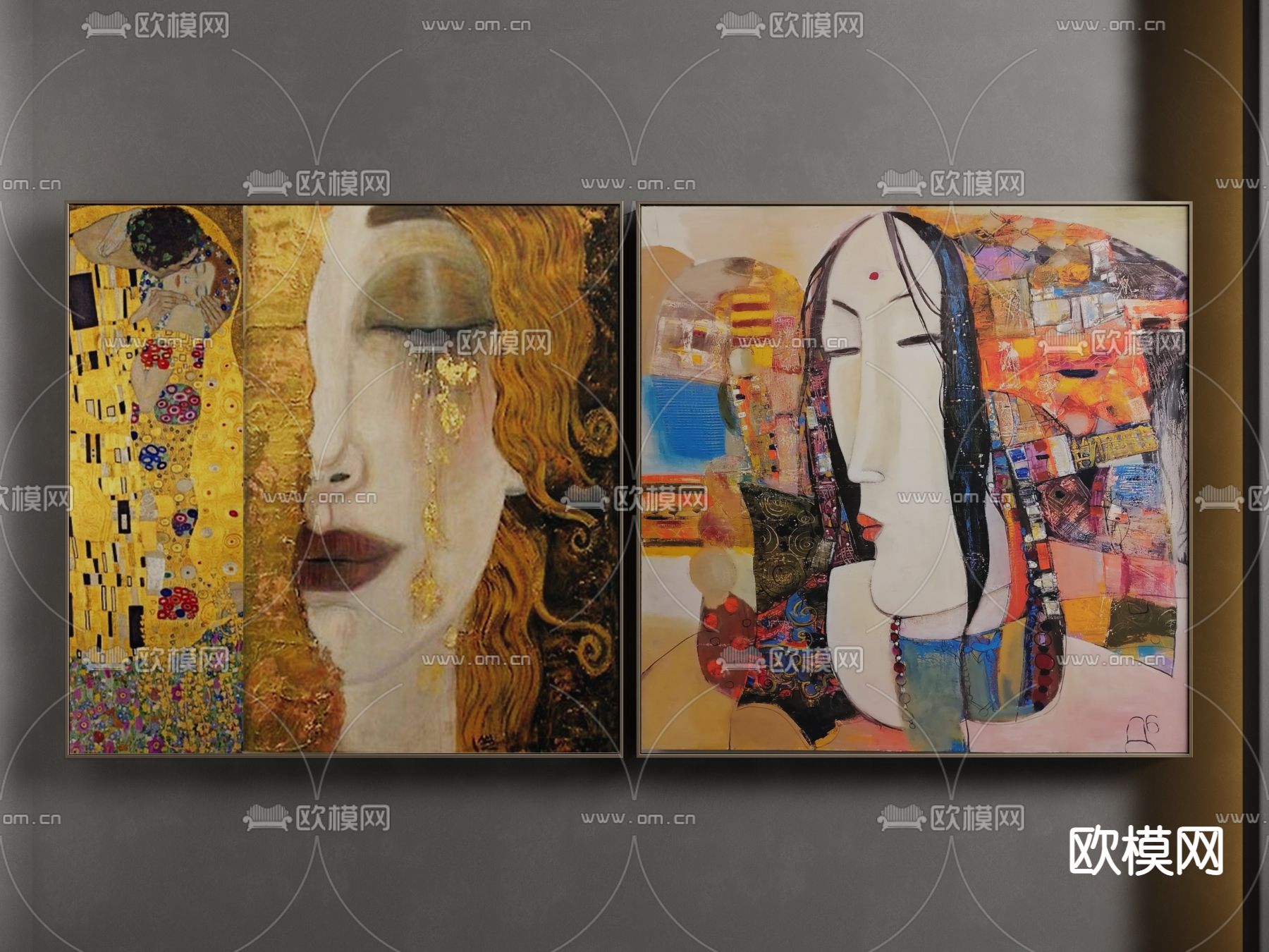 北欧装饰画su模型下载