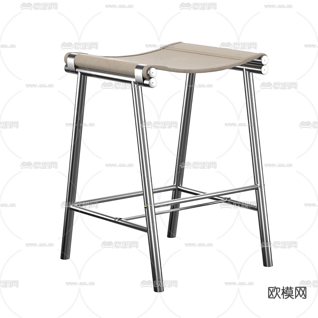 现代铁艺户外椅3d模型