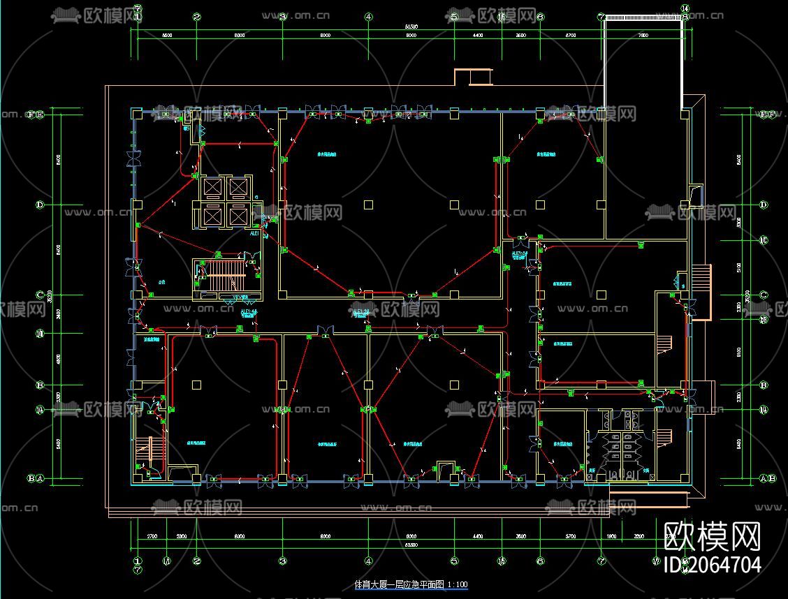 电气系统火灾自动装置图下载（渲染图6）