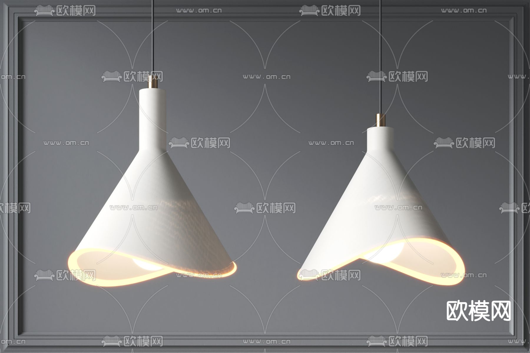 侘寂风创意吊灯su模型下载