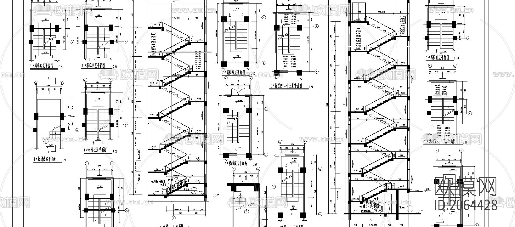 綜合樓cad建筑图纸下载（渲染图2）