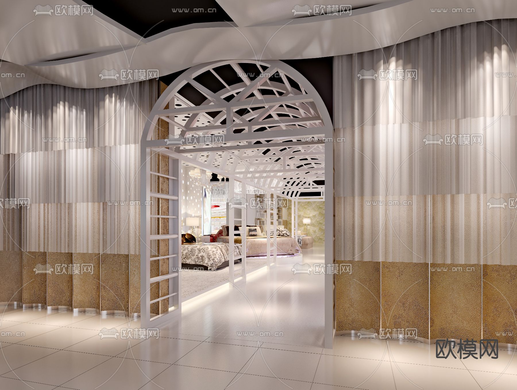 现代家具店免费3d模型下载（渲染图2）