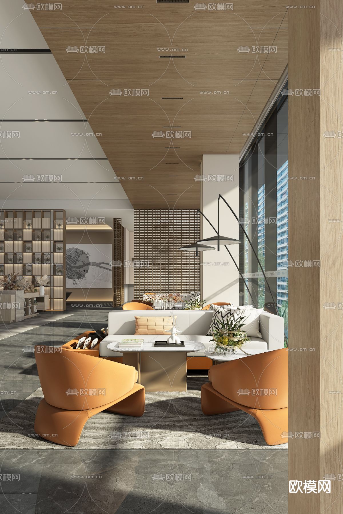 共向设计 广州星棠售楼处3d模型下载（渲染图1）