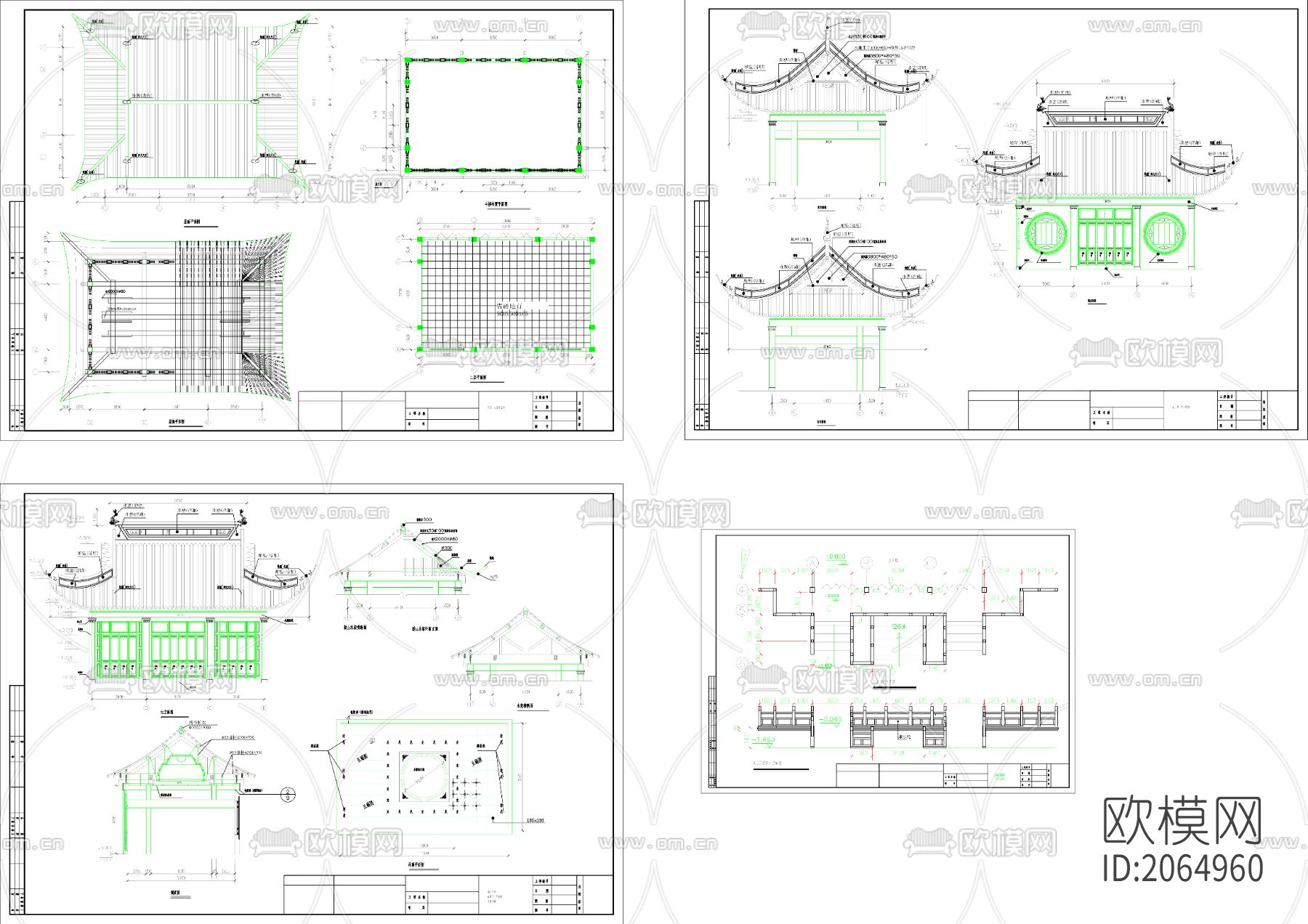 古建筑cad施工图下载
