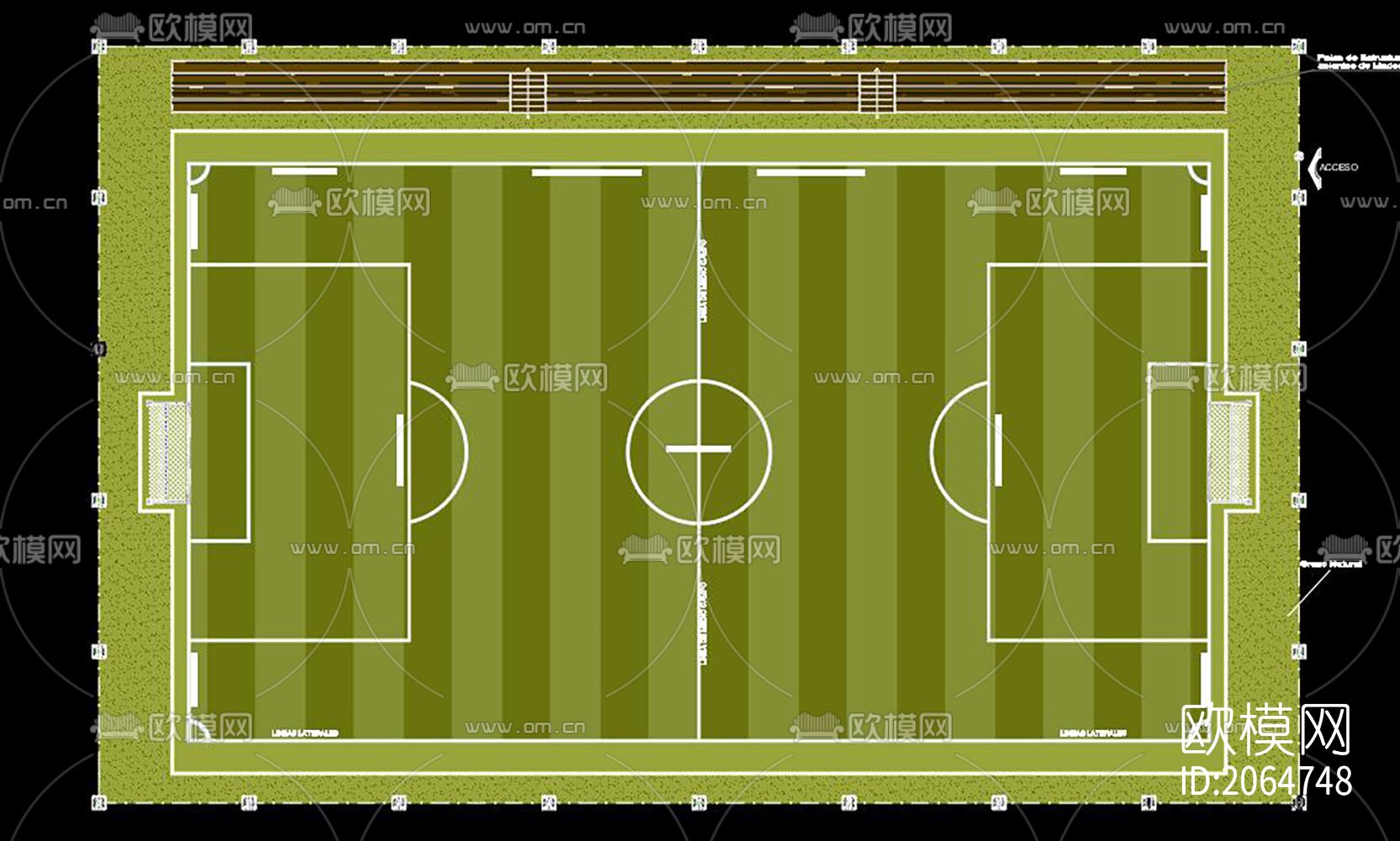 运动场cad图纸下载（渲染图1）