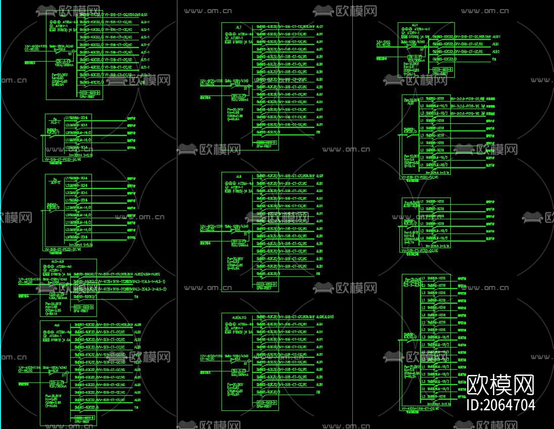 电气系统火灾自动装置图下载（渲染图1）