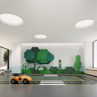  现代儿童娱乐区su模型 