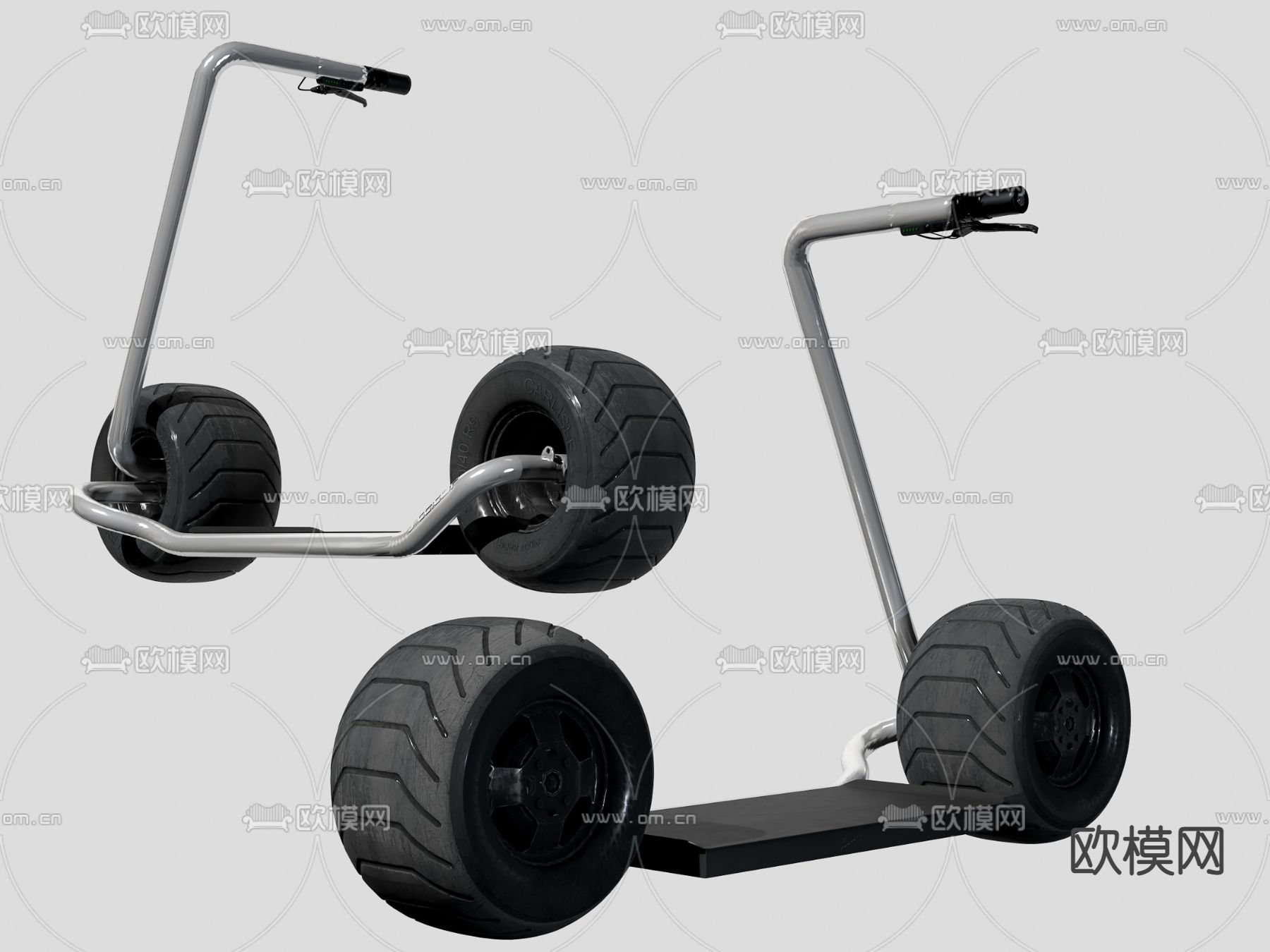 现代智能电动平衡车3d模型