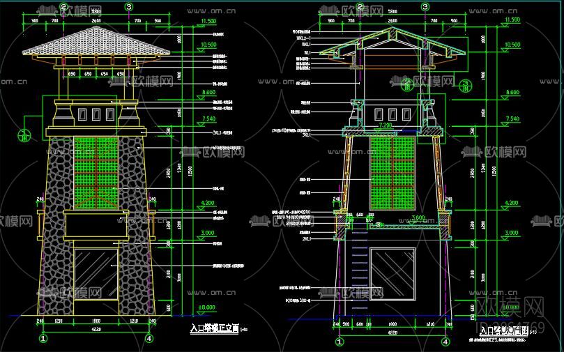 保安厅cad节点图下载（渲染图3）